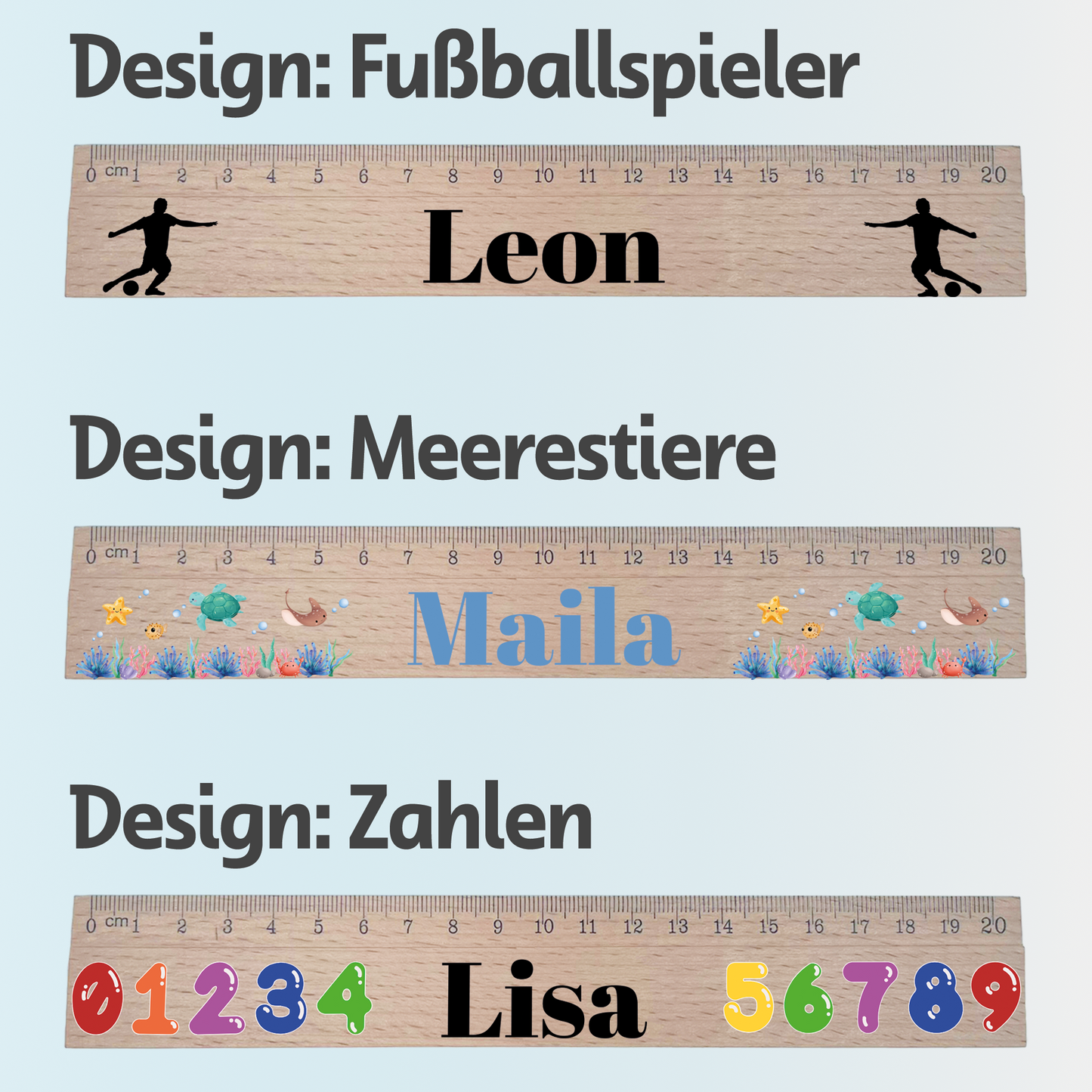 Lineal 20cm Personalisiert