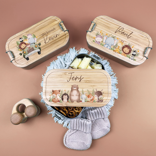 Brotdose Familie Tiere