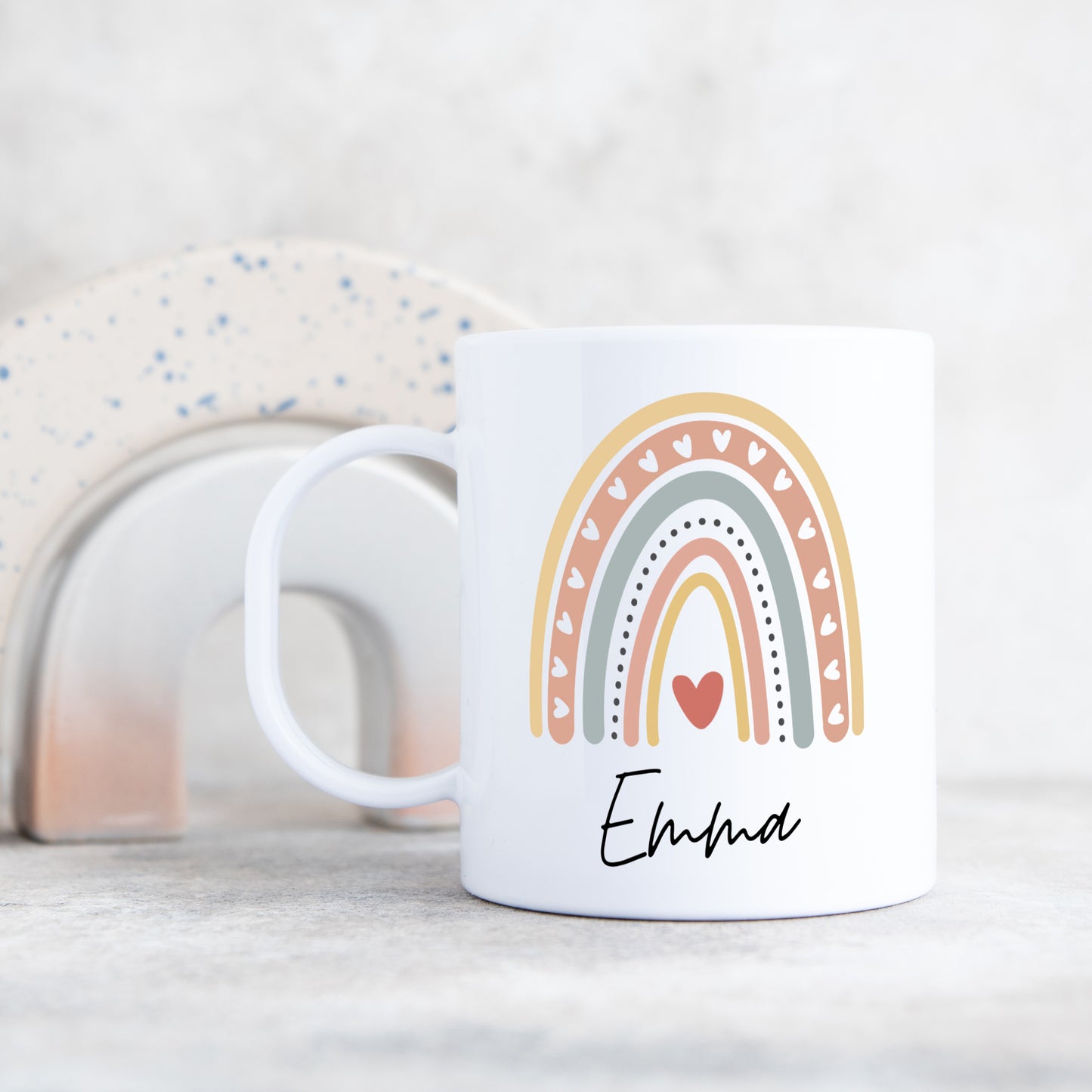 Kunststofftasse Regenbogen