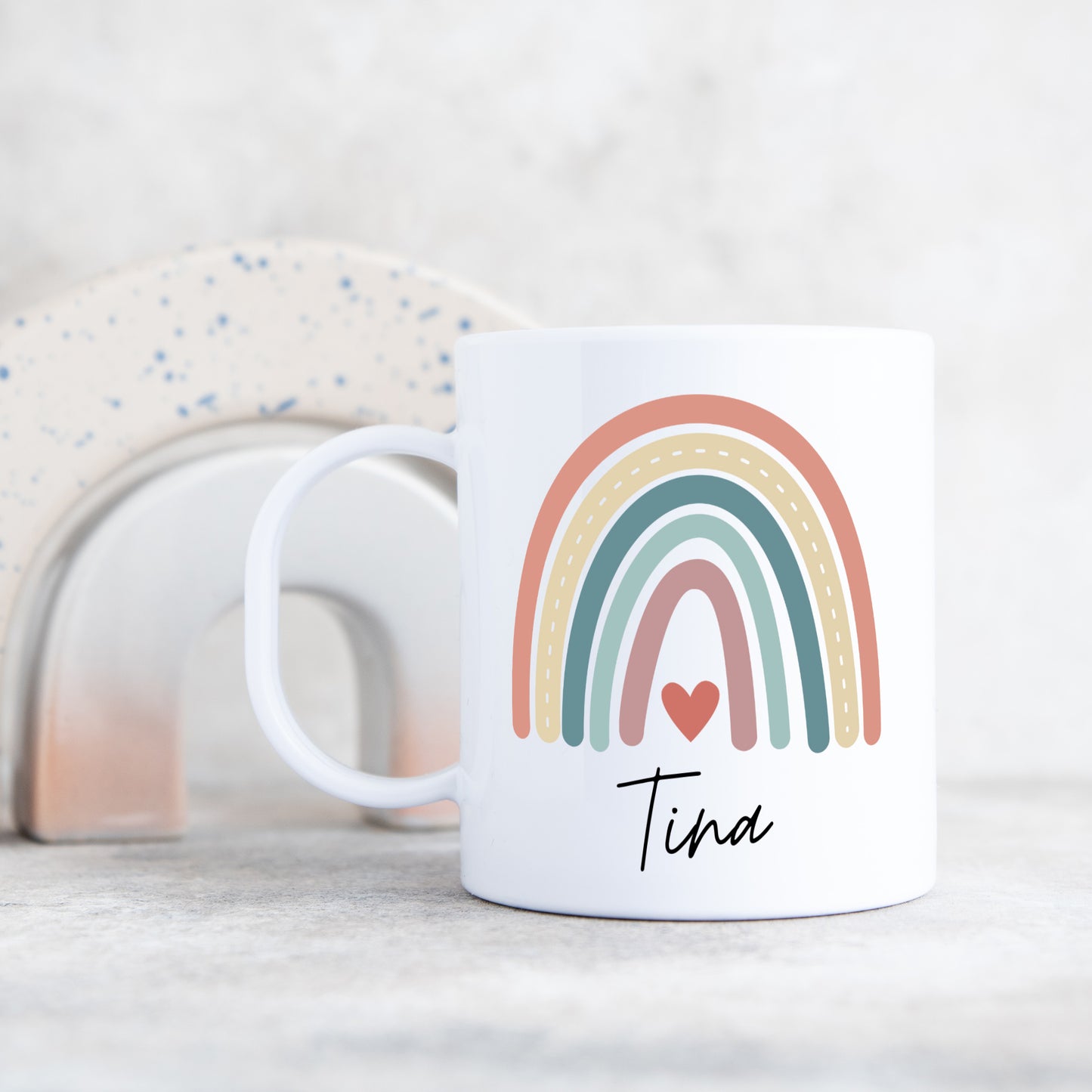 Kunststofftasse Regenbogen