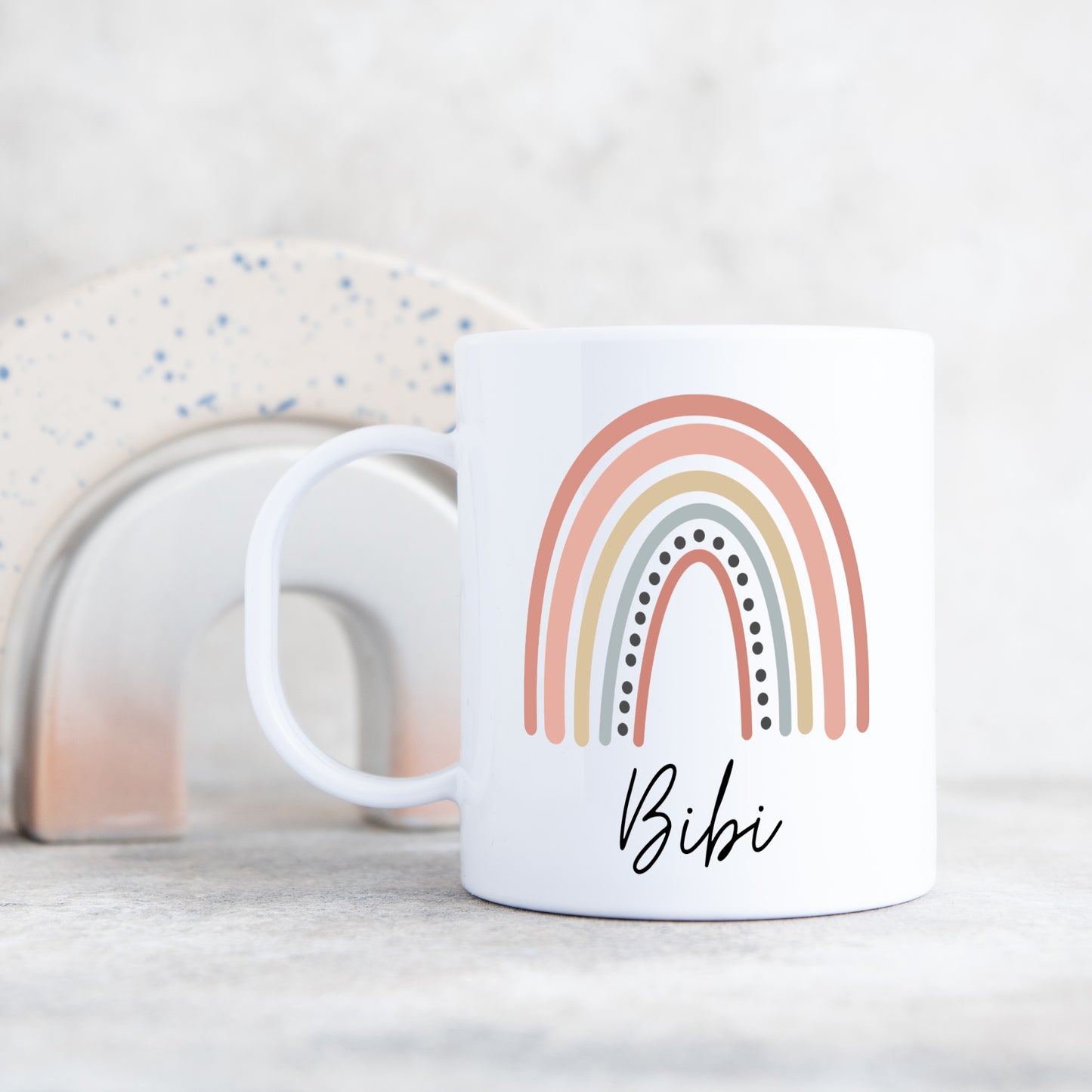 Kunststofftasse Regenbogen