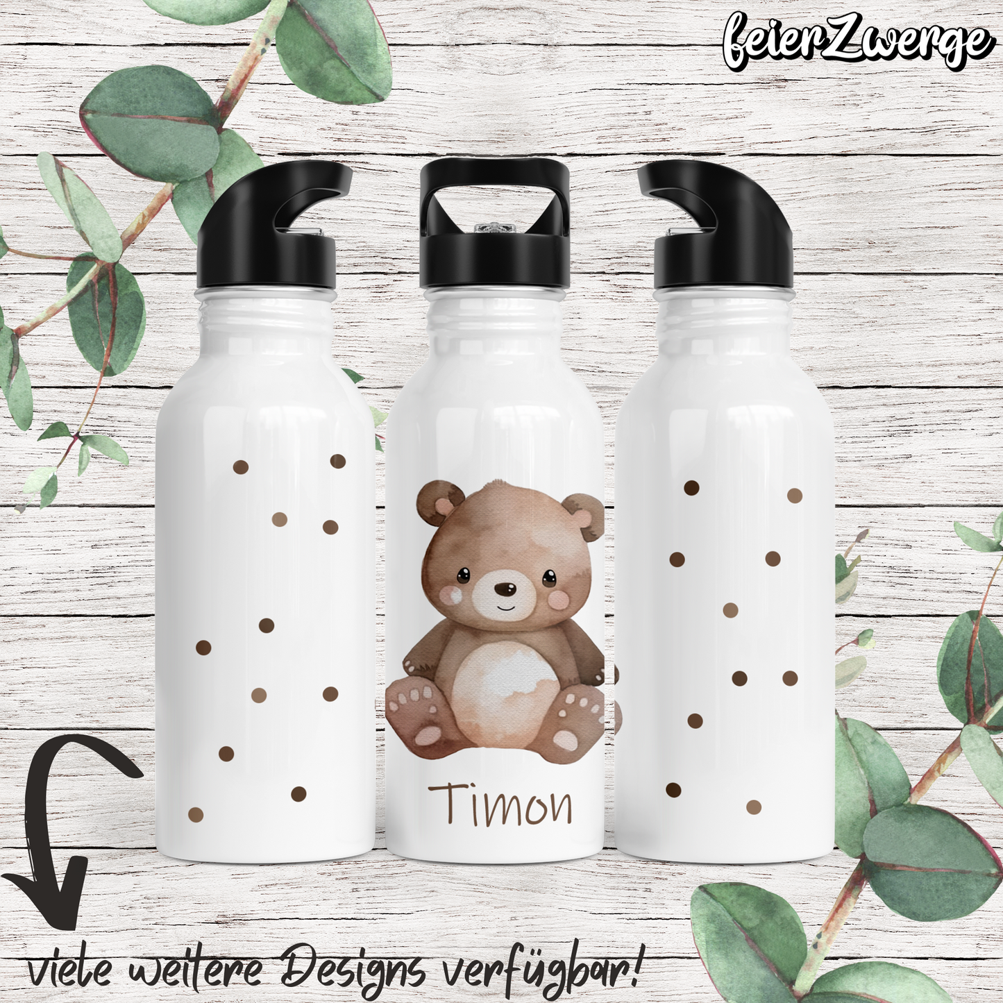 Trinkflasche Tiere Punkte