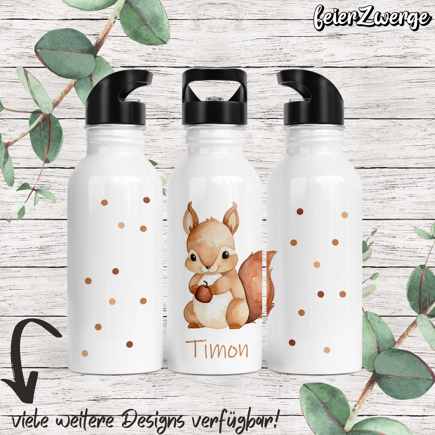 Trinkflasche Tiere Punkte