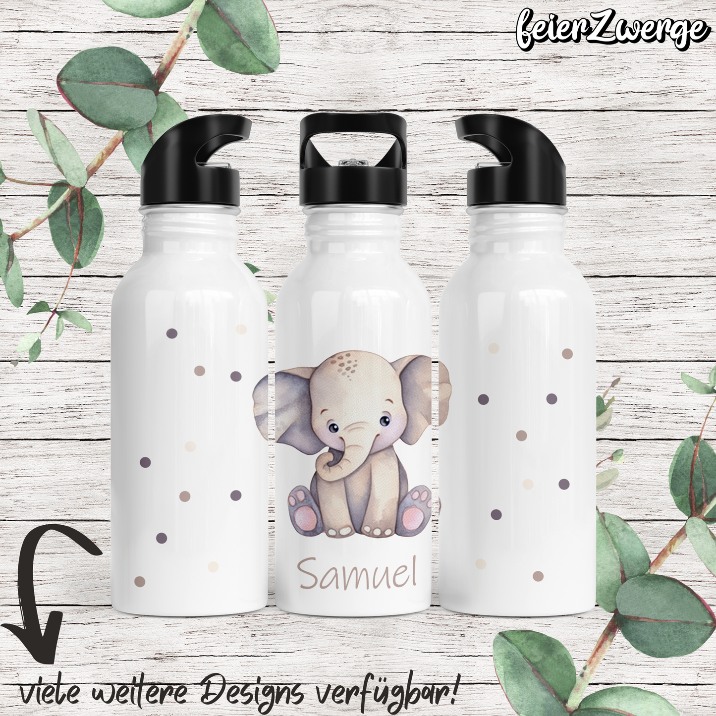 Trinkflasche Tiere Punkte