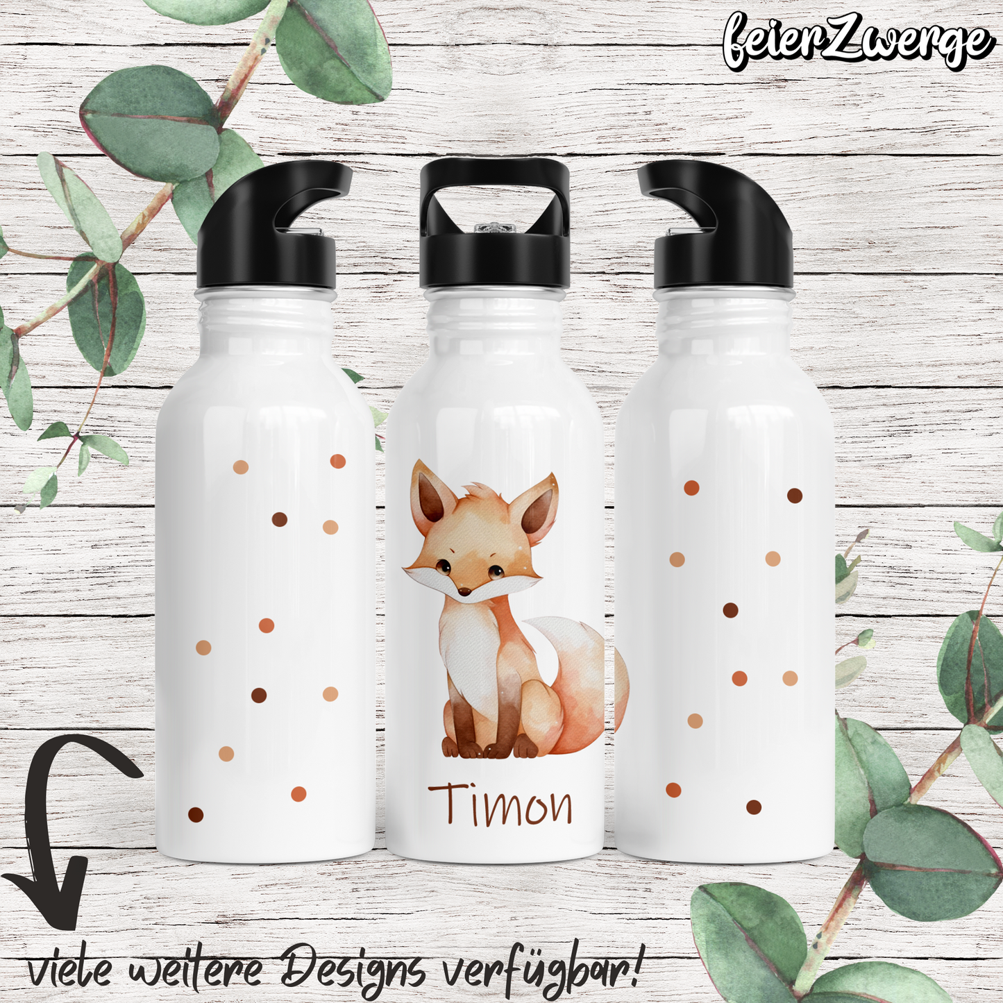 Trinkflasche Tiere Punkte