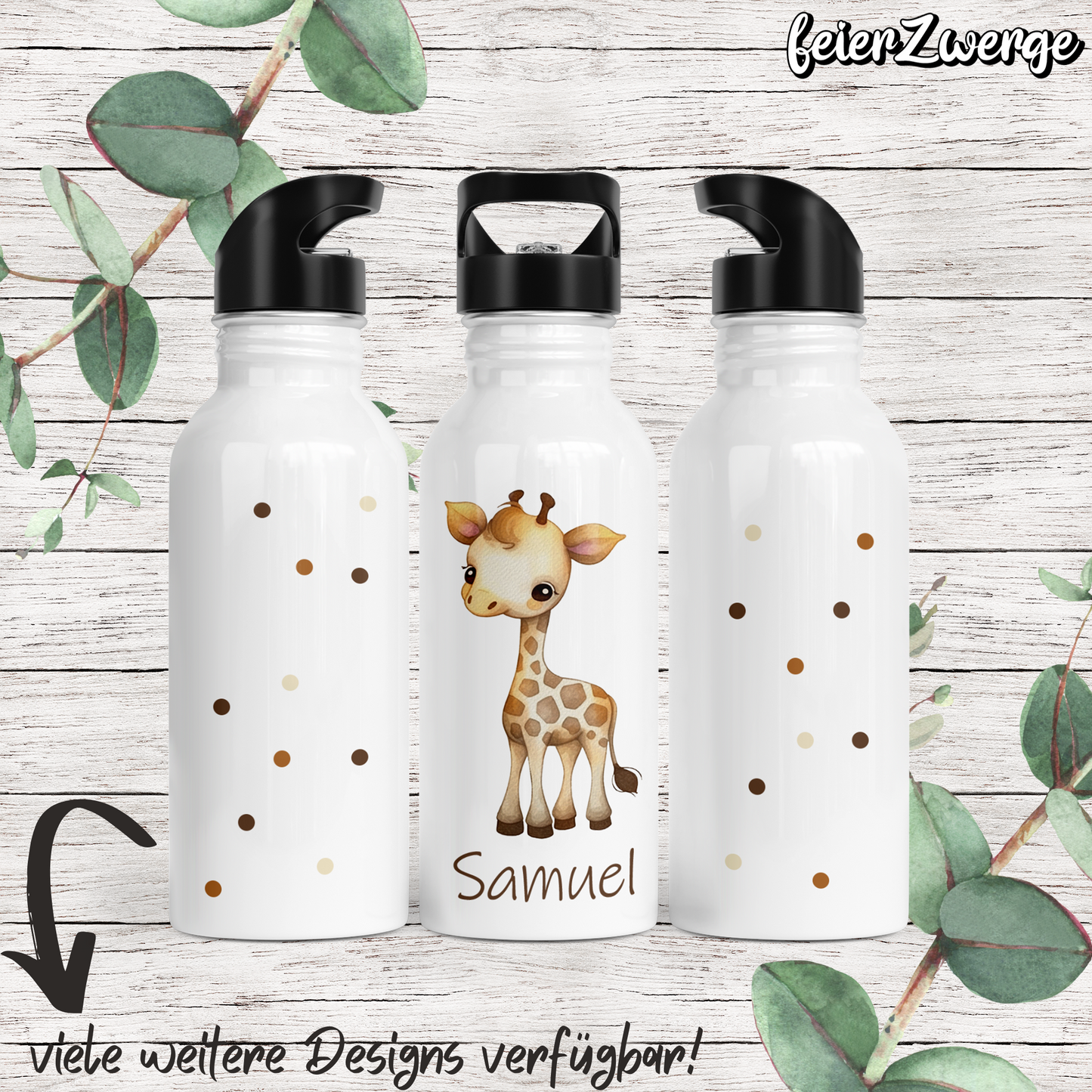 Trinkflasche Tiere Punkte