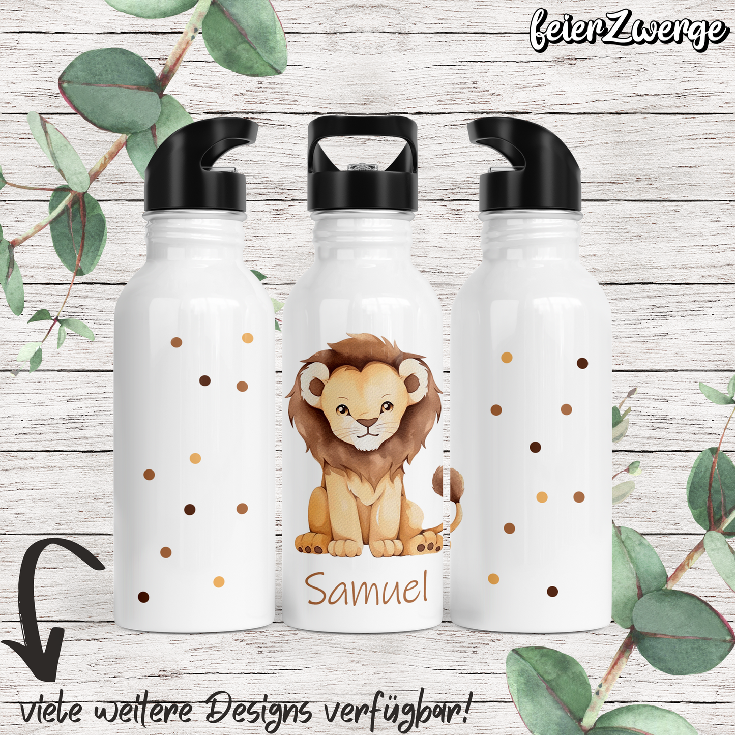 Trinkflasche Tiere Punkte