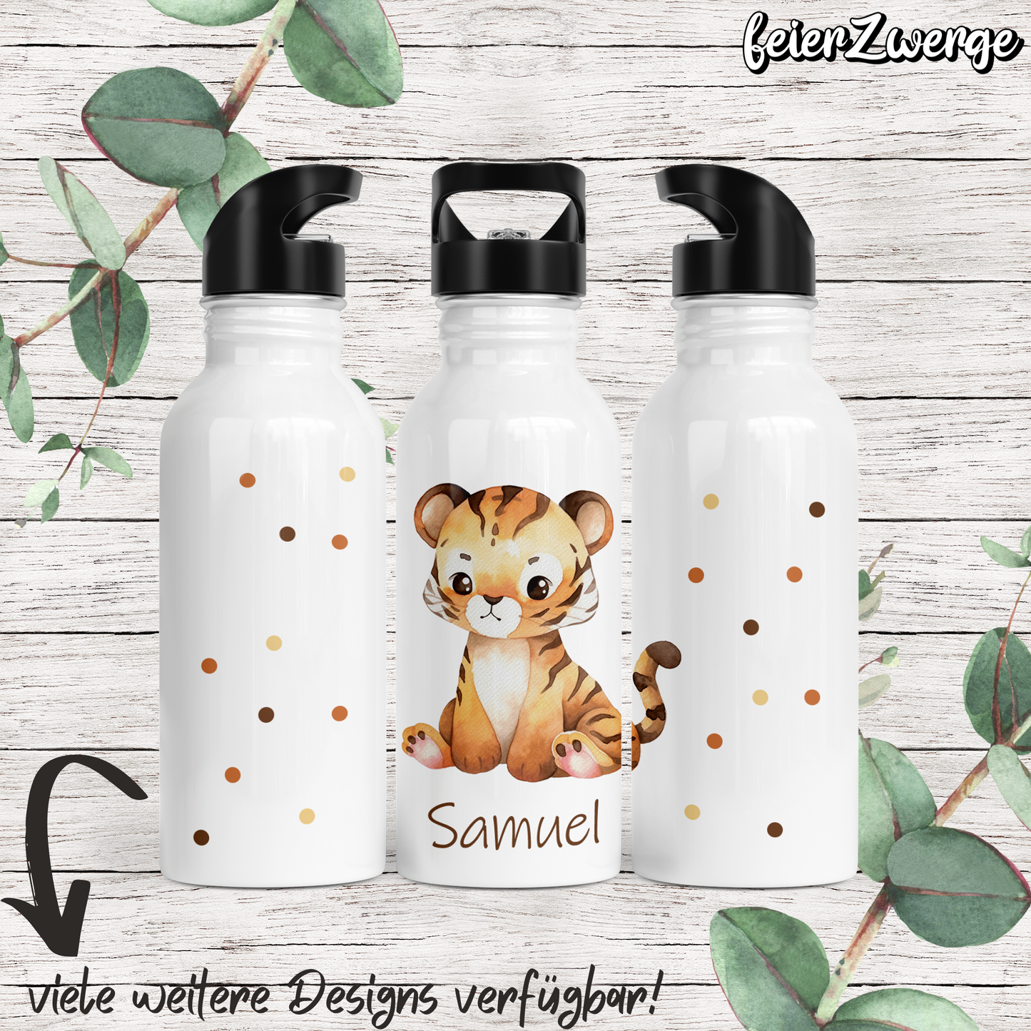 Trinkflasche Tiere Punkte