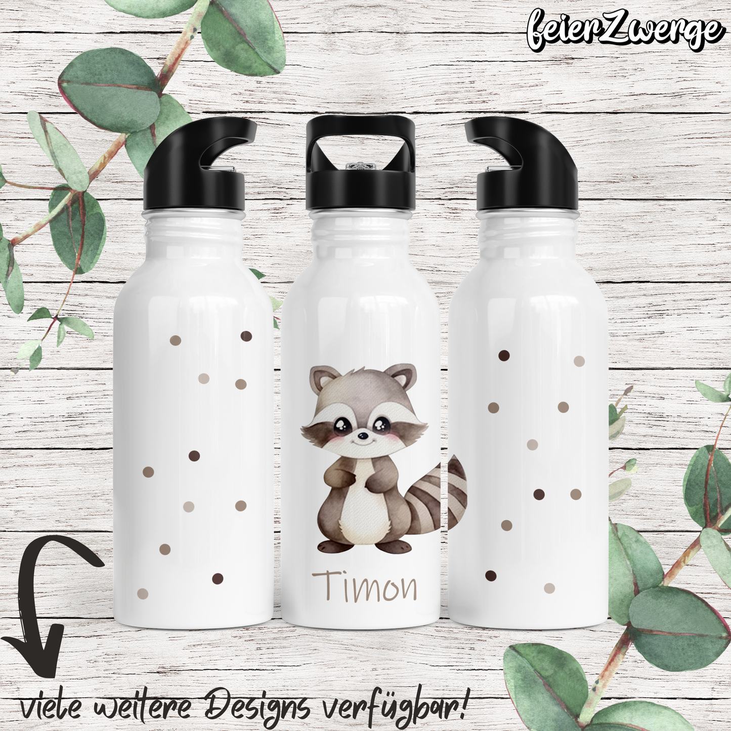 Trinkflasche Tiere Punkte