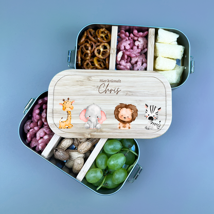Brotdose Tierfamilie 4 Stück