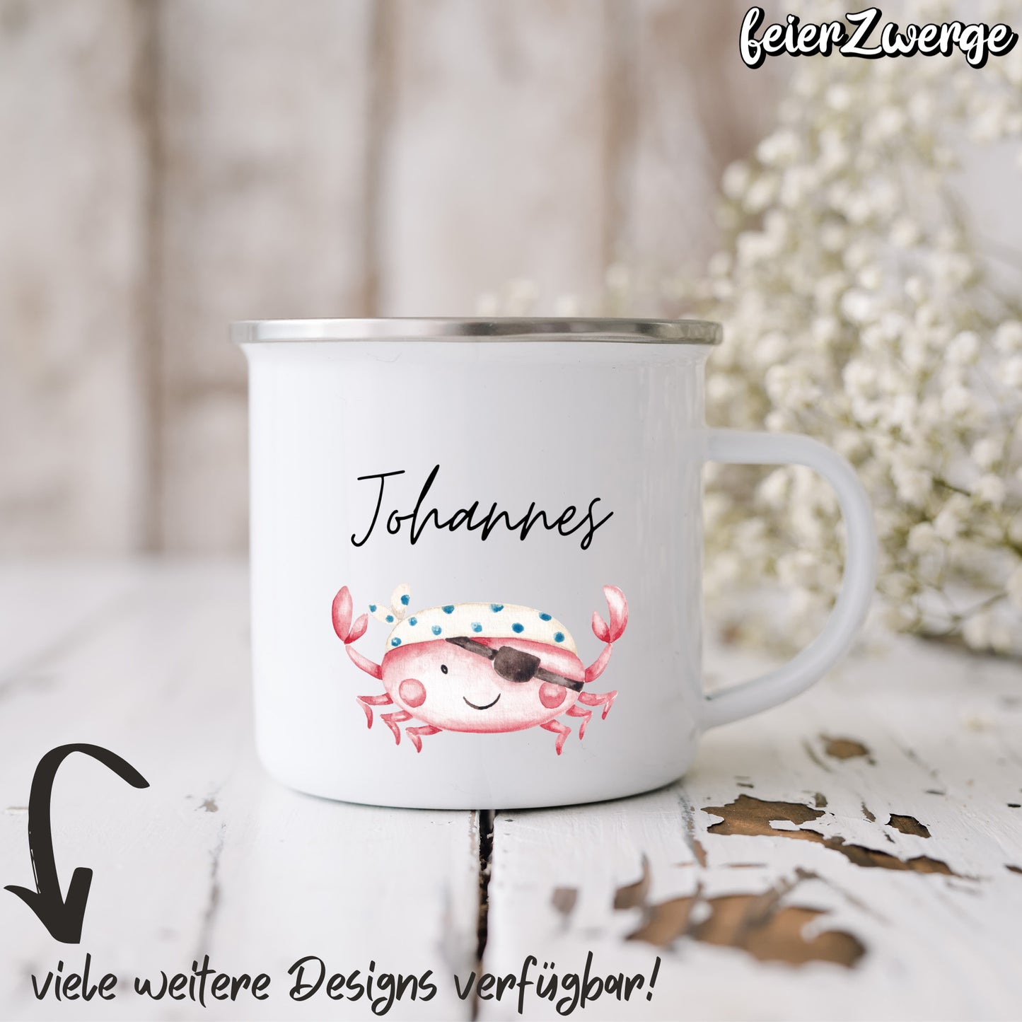 Emaille Tasse Piraten