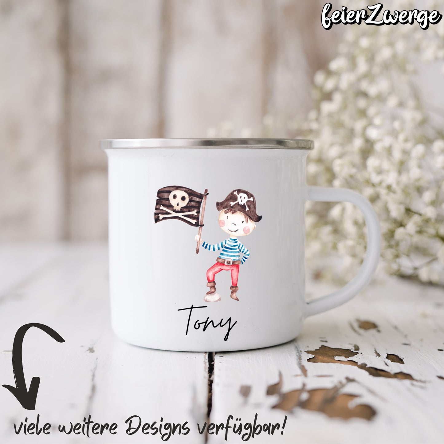 Emaille Tasse Piraten