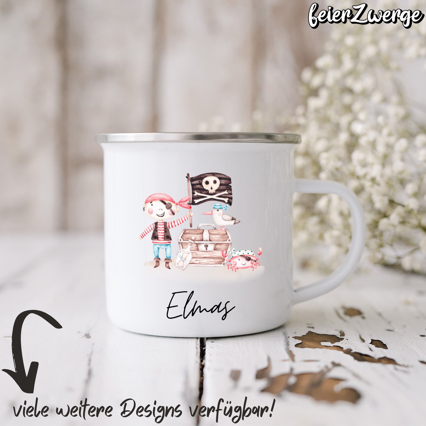 Emaille Tasse Piraten