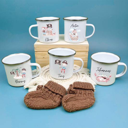 Emaille Tasse Piraten
