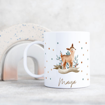 Kunststofftasse niedliche Waldtiere