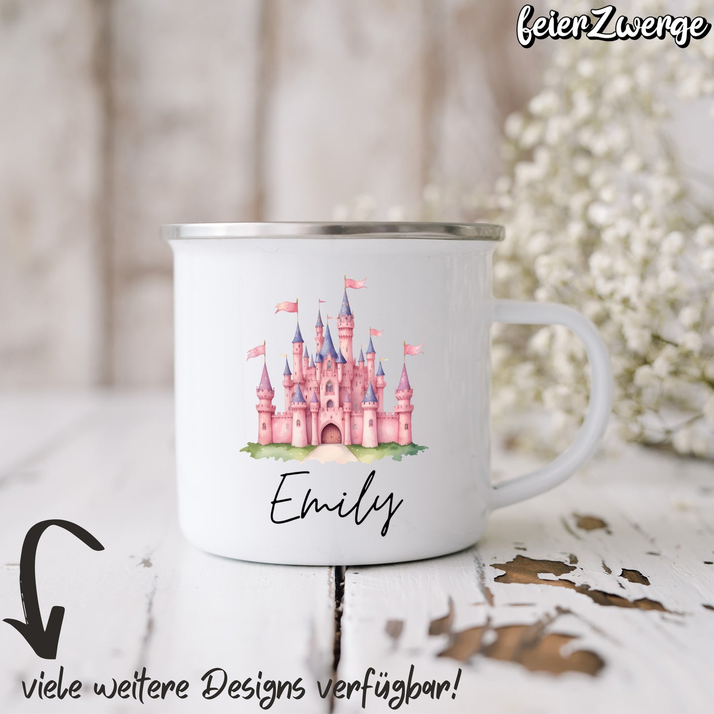 Emaille Tasse Prinzessinnen