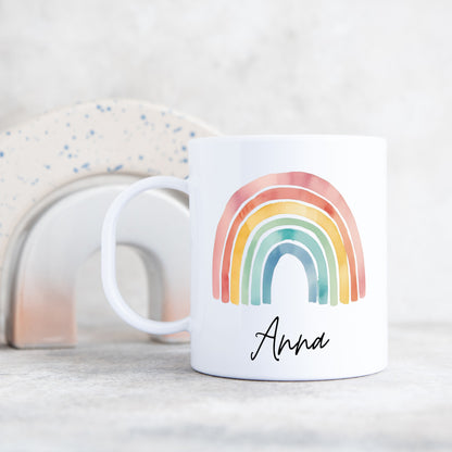Kunststofftasse Regenbogen
