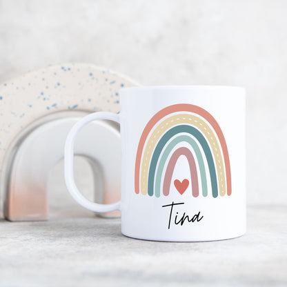 Kunststofftasse Regenbogen