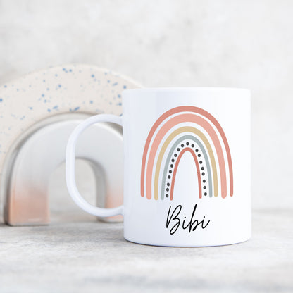Kunststofftasse Regenbogen
