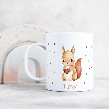 Kunststofftasse Tiere mit Punkten