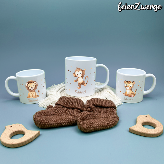 Kunststofftasse Tiere mit Punkten