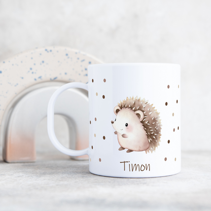 Kunststofftasse Tiere mit Punkten