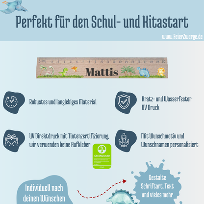 Lineal 20cm Personalisiert