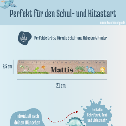 Lineal 20cm Personalisiert